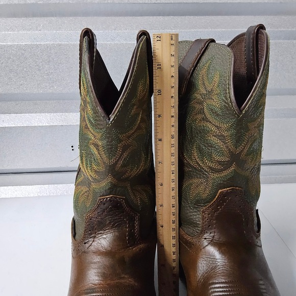 Justin SE4688 Steel Toe Work Boots Mens 11 EE Brown Leather Cowboy Western - Picture 11 of 12